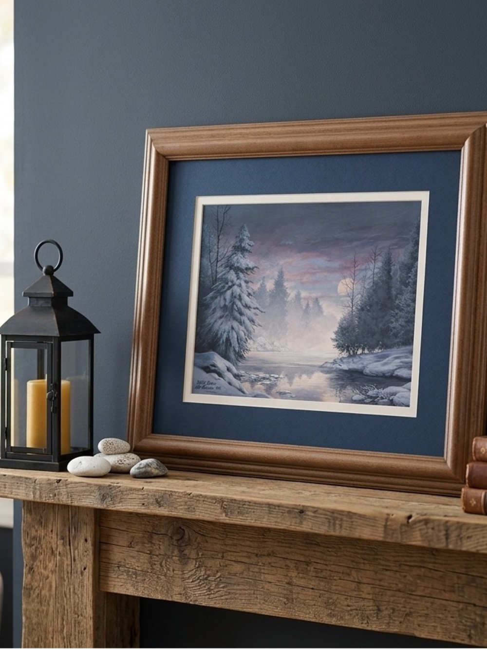 Vintage Lee Roberson Signed Print “Night Dawn” 1988 artist of the Smokies